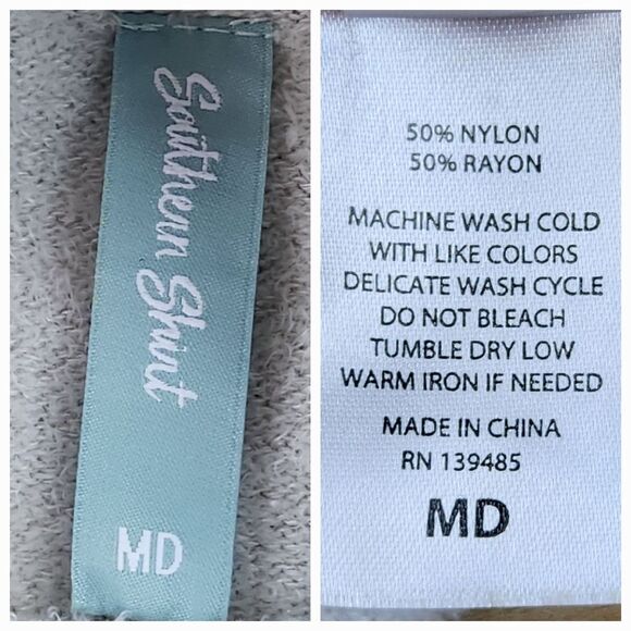 💜Southern Shirt Company Ivory Cloud Luxe Turtleneck Sweater Medium - Picture 8 of 8